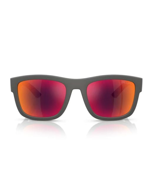 Prada Linea Rossa Pink Ps 01Zs 16X02U Grigio Argento Sunglasses for men