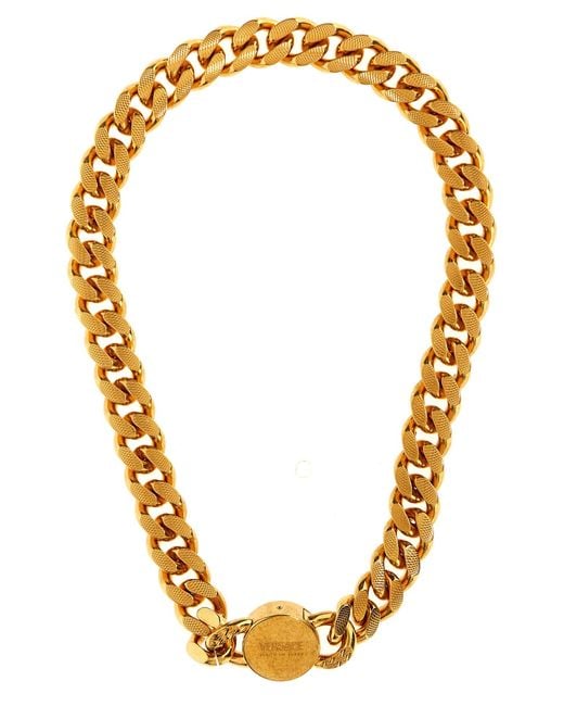 Versace Metallic Medusa-Tone Chain Necklace for men