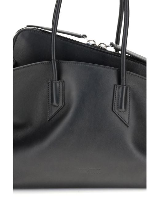 The Attico Black La Passeggiata Shoulder Bag Calf Leather Bos Taurus