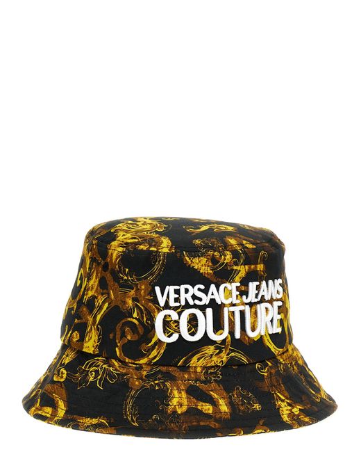 Versace Black Barocco Hats for men