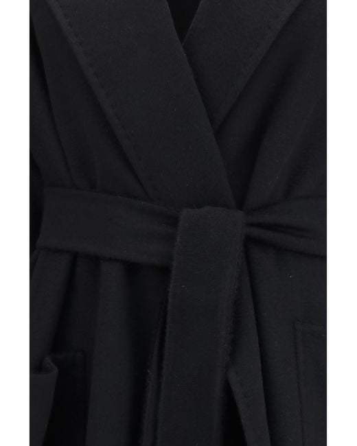 Max Mara Black Ludmilla Coat Kashmir/Capra Hircus