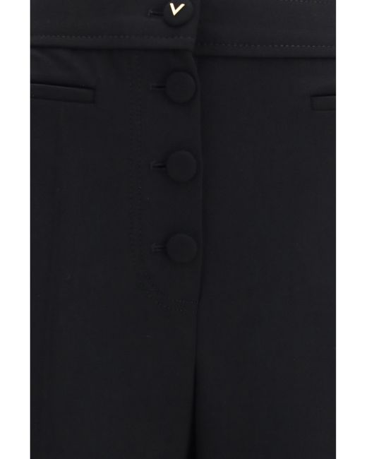 Valentino Blue Wool Flare Pants Trousers