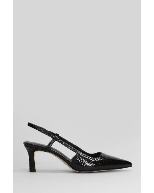 Michael Kors Black Alora Mid Sling Pumps