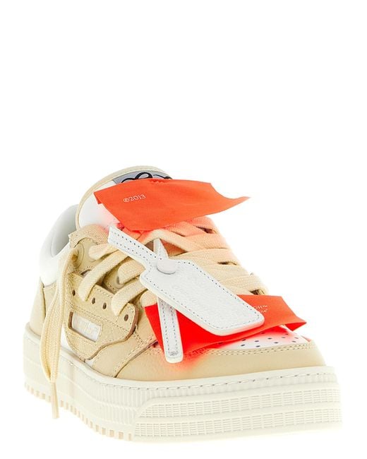 Off-White c/o Virgil Abloh White '3.0 Court Low Top' Sneakers