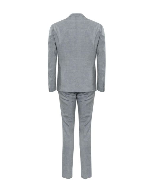 Eleventy Gray Single-Breasted Linen And Wool Suit for men