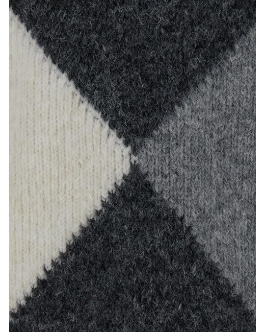 Semicouture Black Pullover Keira Argyle Pull Polyester Tops
