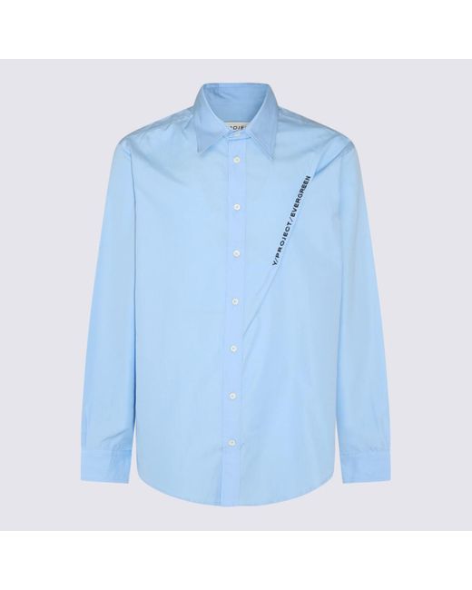 Y. Project Blue Light Cotton Shirt for men