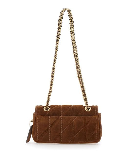COACH Brown Shoulder Bag Tabby 20 Leather And Technical Fabric