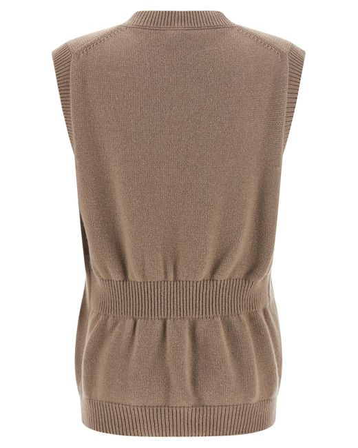 Fendi Brown Cashmere Vest Gilet