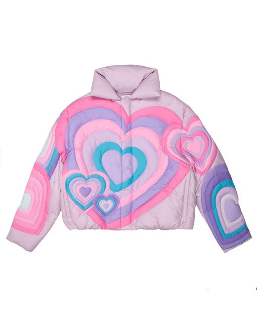 ERL Pink Hearts Puffer Jacket