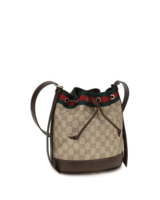 Gucci Black Venice Mini Bucket Bag Cotton; Linen; Polyurethane Handbags