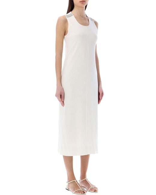 Fabiana Filippi White Interlock Sheath Dress