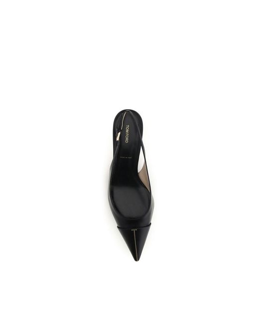 Tom Ford Multicolor Black Calf Leather Bos Taurus Mid Heel Pumps