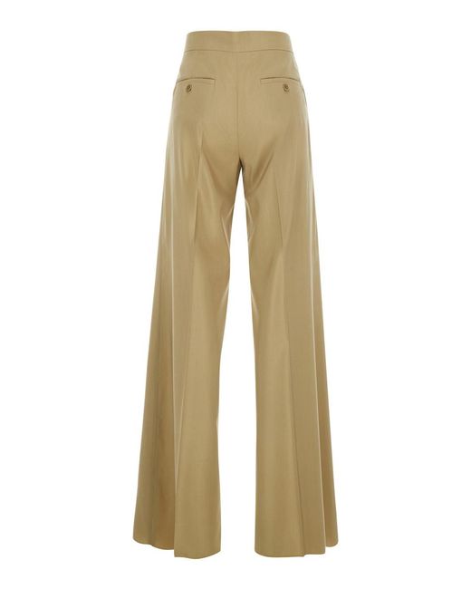 Max Mara Natural Trousers Bronte Wool-Silk Virgin Wool