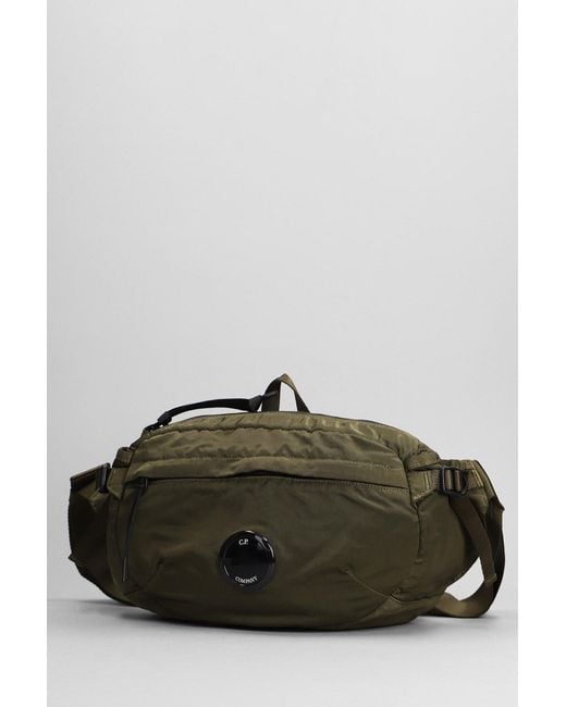 C P Company Green Nylon B Waist Bag for men