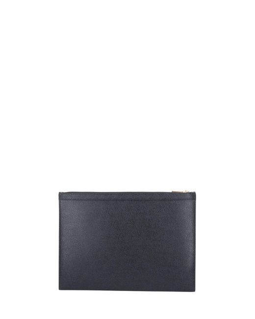 Thom Browne Blue Tricolour Briefcase for men
