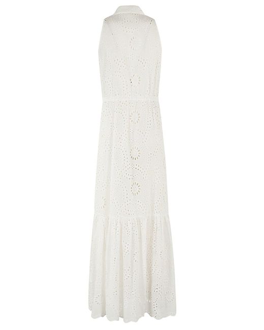 Mc2 Saint Barth White Long Halterneck Dress