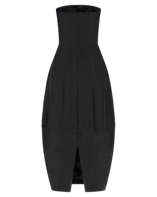 Khaite Black Wool Long Dress
