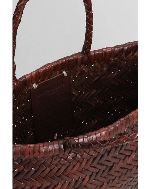 Dragon Diffusion Brown Mini Flat Gora Baskt Hand Bag