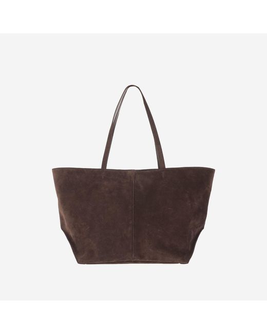 Jil Sander Brown Tote Bag Suede
