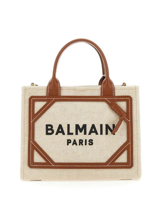 Balmain Natural B-army Small Shopper Bag