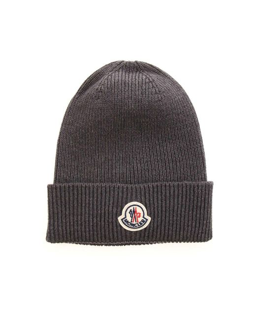 moncler gray beanie