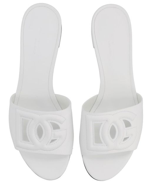 Dolce & Gabbana White Heeled Sandal