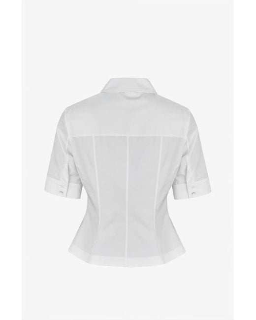 Maison AlaïA White Tailored Top Cotton