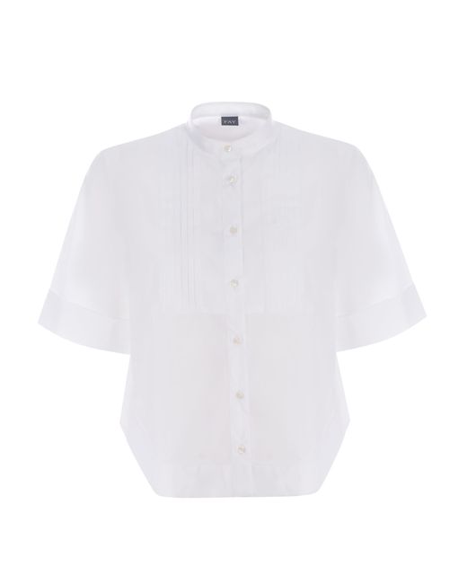 Fay White Shirt Made Of Cotton Poplin