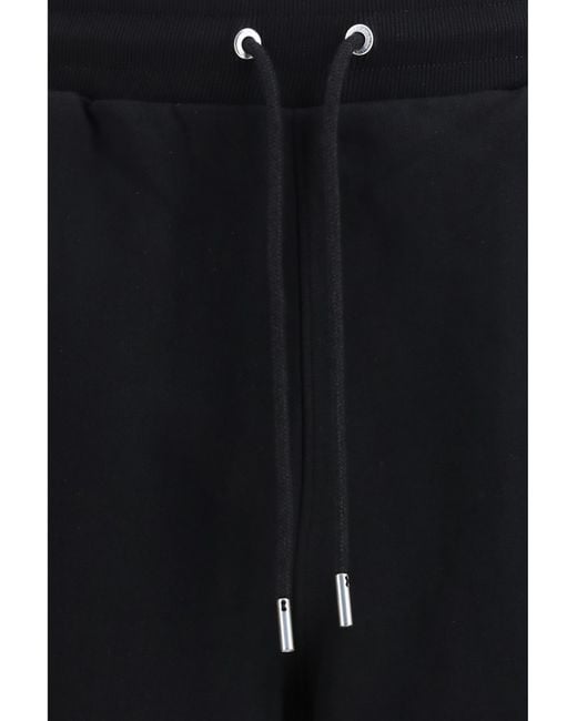 AMI Black Quota Cotton Sweatpants for men