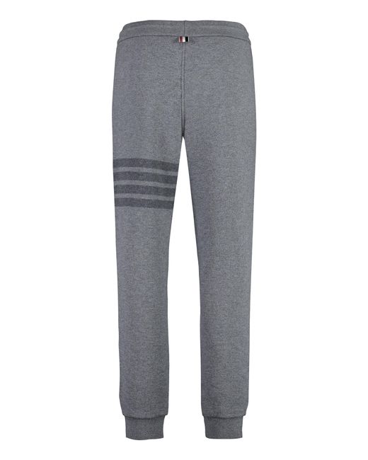 Thom Browne Gray Virgin Wool Track Pants Elastane for men