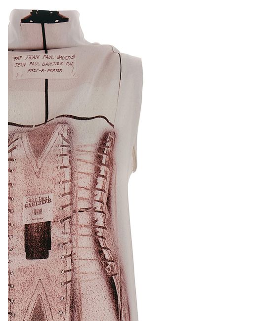 Jean Paul Gaultier Pink 'The Draped Trompe-L'Œil Corset' Dress