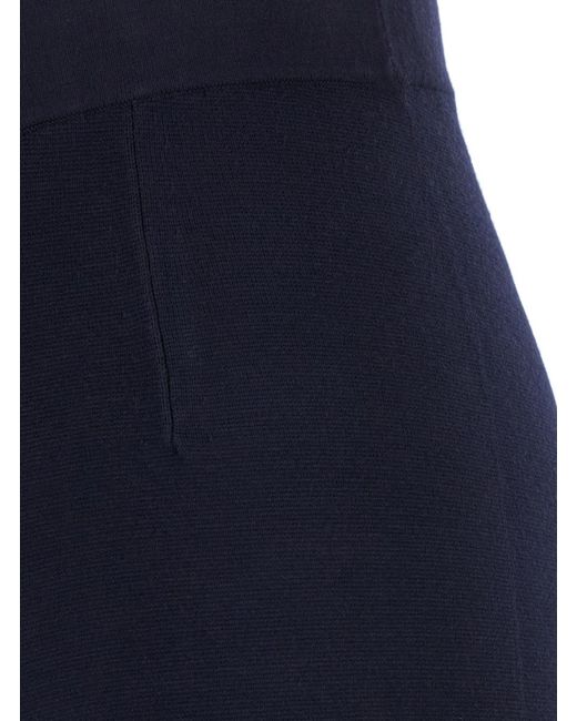 Max Mara Blue Pants With Elastic Waist Viscose Trousers