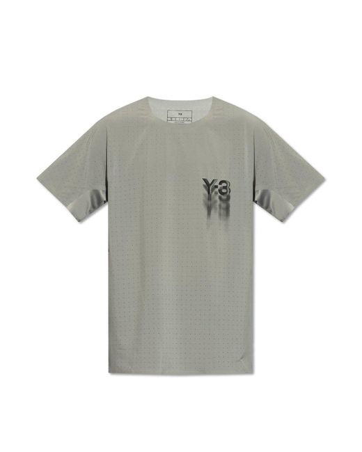 Y-3 Gray T-shirt Z Logo, for men