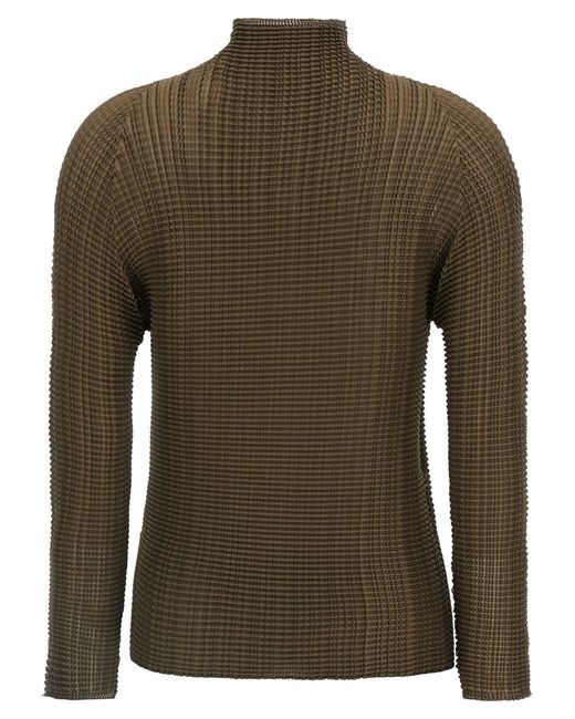 Issey Miyake Green 'Wooly Pleats-58' Blouse