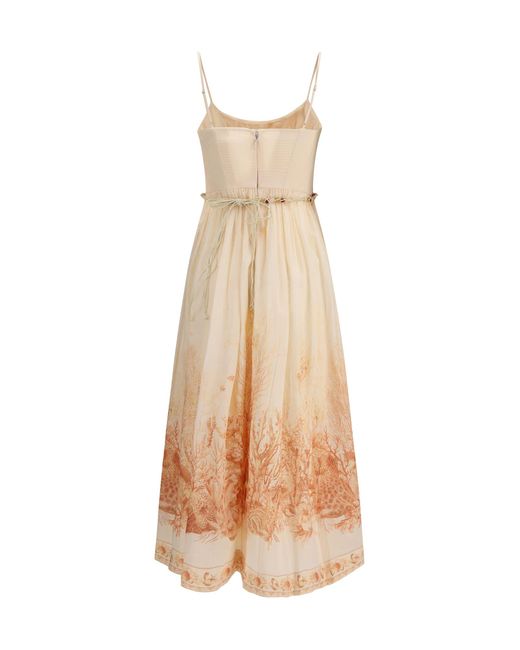 pink smocked midi dress Daney Floral Ordy Smocked Midi Dress PINK-CREAM / L by Sugarlips