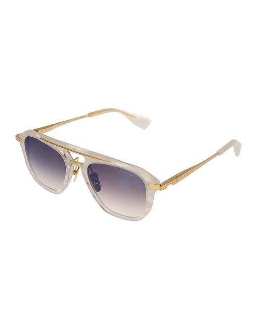 Dita Eyewear White Top Bar Square Glasses for men