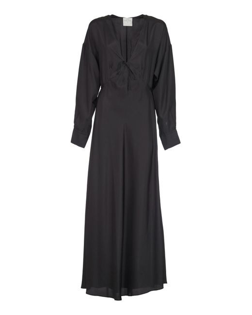 Forte Forte Black Oversized V-Neck Dress