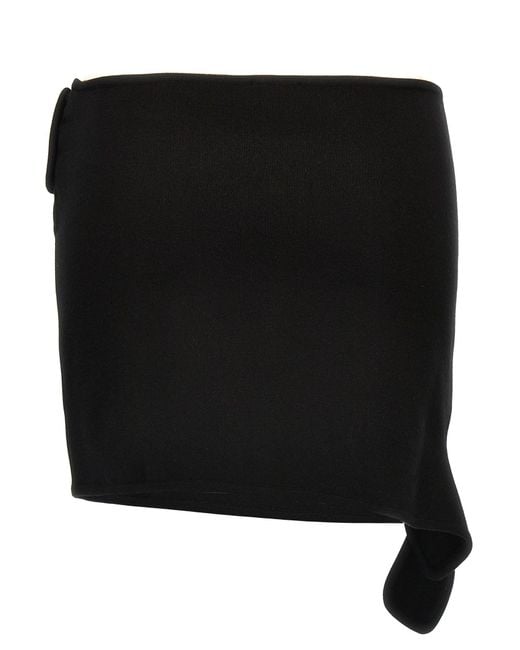 Courreges Black 'Loop Milano' Skirt