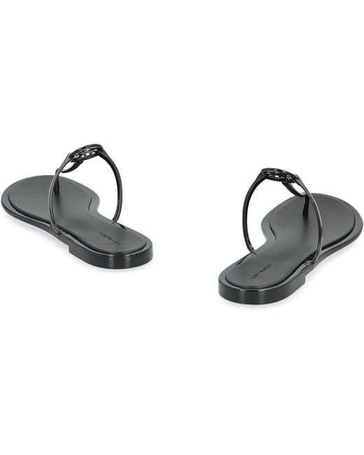 Tory Burch Black Sandals Mini Miller Jelly Perfect Polyurethane
