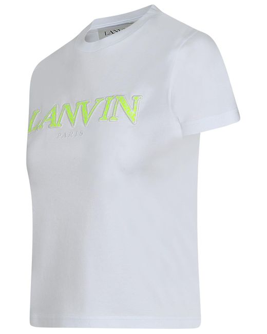 Lanvin Curb White Cotton T-shirt
