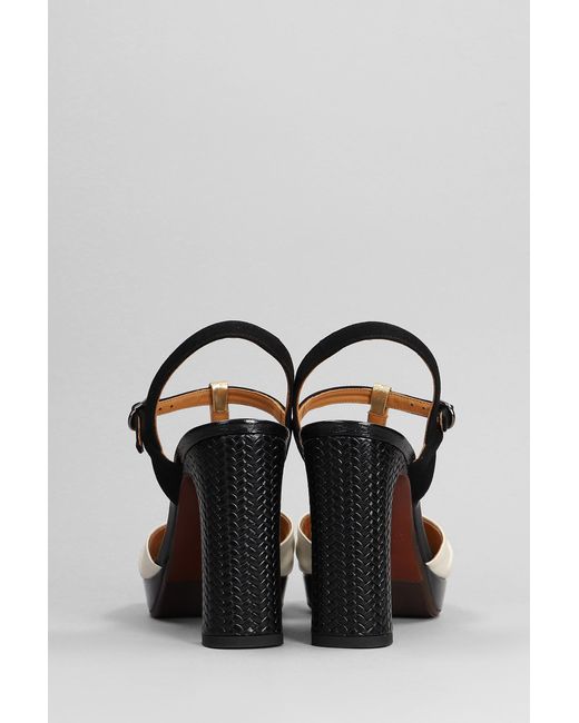 Chie Mihara Metallic Cassan Sandals In Beige Leather