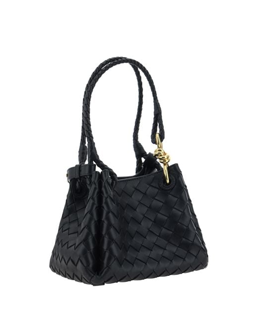 Bottega Veneta Black Shoulder Bag Parachute Lambskin