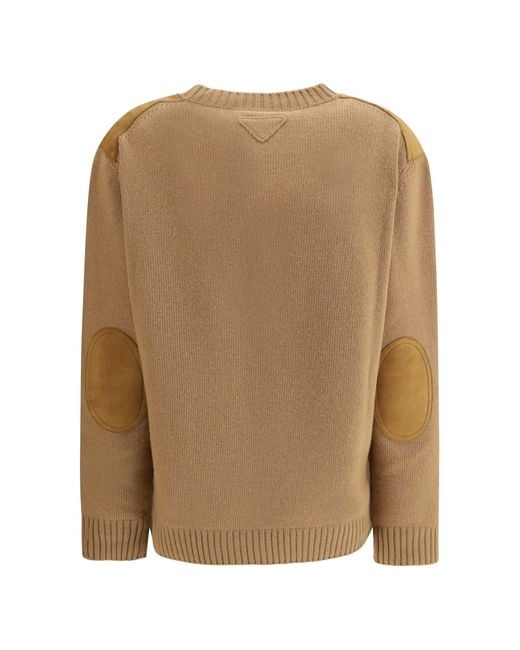 Prada Brown Wool And Cashmere Sweater