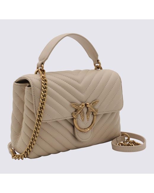 Pinko Natural Leather Shoulder Bag