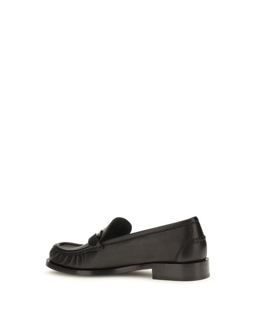 Ferragamo Black Leather Loafers Calf