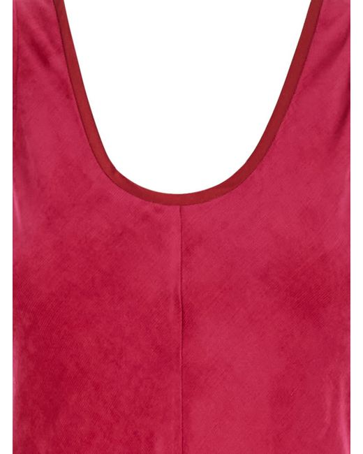 Forte Forte Red Long Dress With U Neck