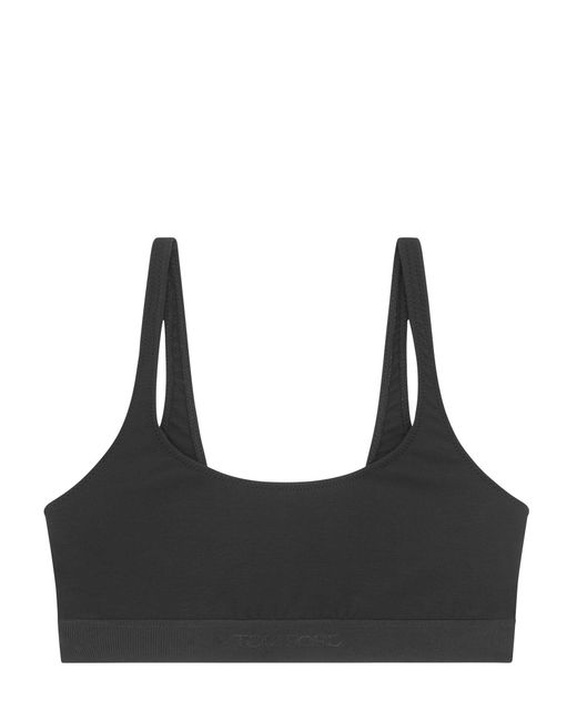 Tom Ford Black Top Scoop Neck Tops