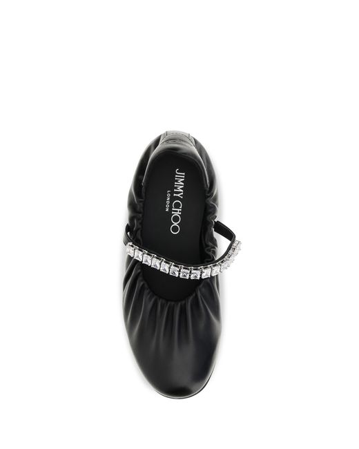 Jimmy Choo White Jade Ballerinas