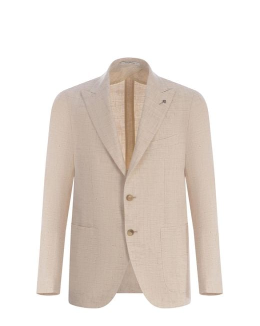 Tagliatore Natural Single-Breasted Jacket for men